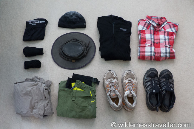 Clothing for a canoe trip