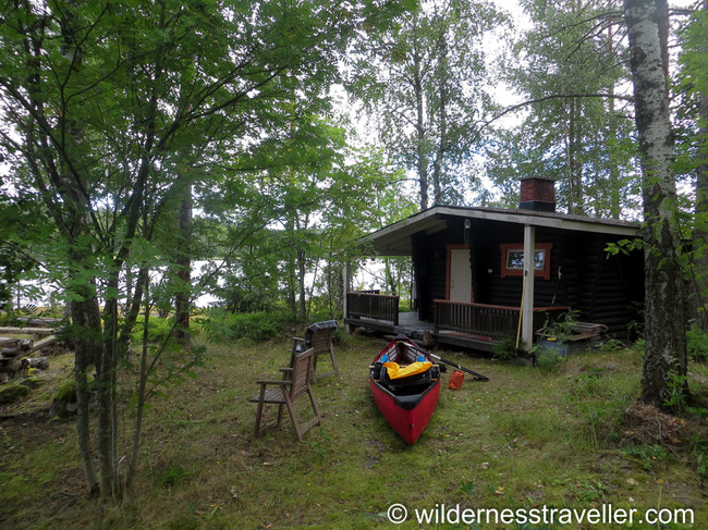 Canoe and cabin