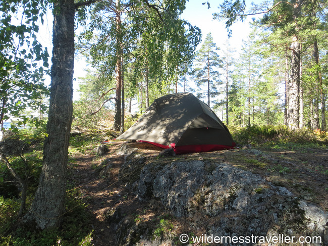 MSR tent on a rocky surface
