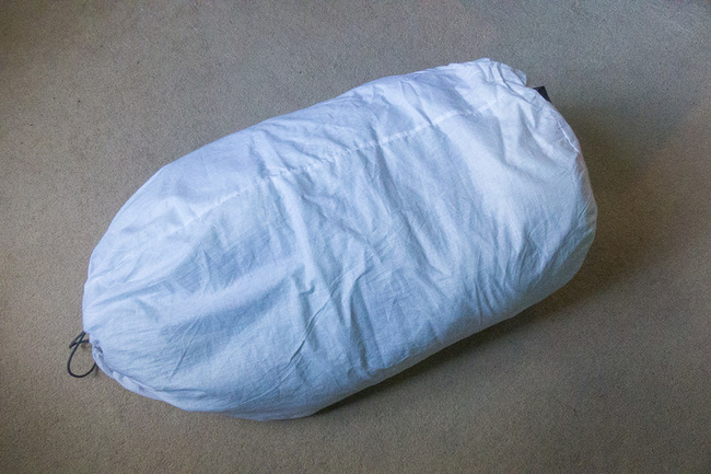 Sleeping bag in cotton bag