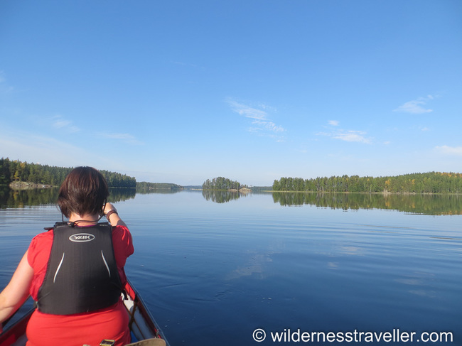 Paddling through Lake Saimaa