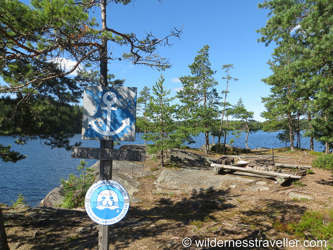 Designated camp site in Finland