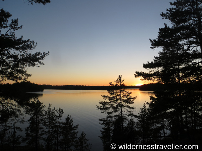 Beautiful sunset over Lake Saimaa