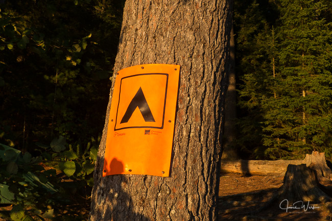 Campsite sign in Algonquin Park